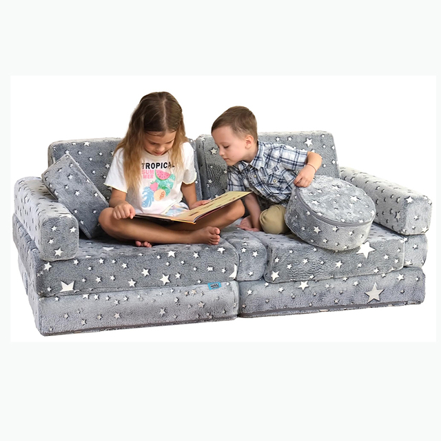 Playroom Memory Foam Safety Factory Custom Play Couch Set Printing Modular Kids Couch