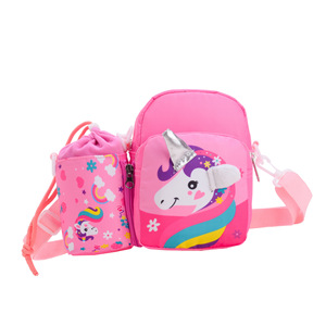Sac à dos enfant avec porte-bouteille, sac messager dinosaure dessin animé, sac de voyage licorne mignon, pochette extérieure pour tout-petit, OEM - Product Image 3