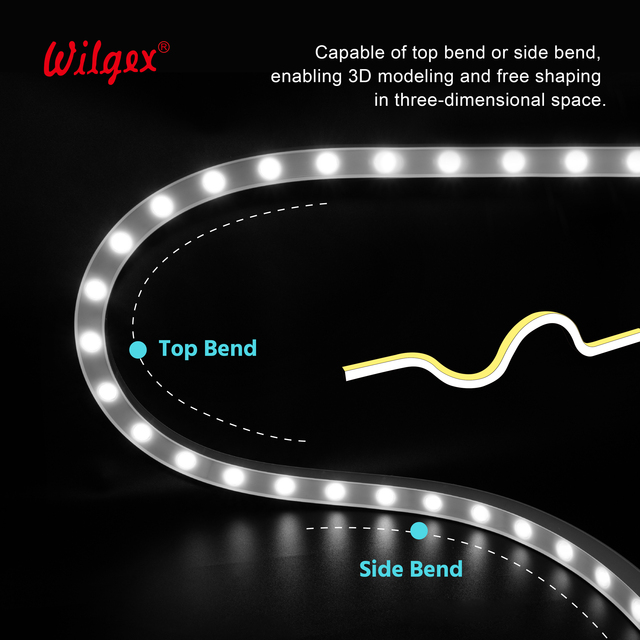 IP67 Flexible LED Wall Washer Light Side/Top Bend DMX 5-Year Warranty Cuttable 250mm RGB Color Ra90 Outdoor Building Decoration