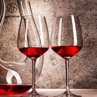 Vente en gros de verres à vin ronds transparents avec logo personnalisé verre à vin rouge gobelet à vin pour restaurant