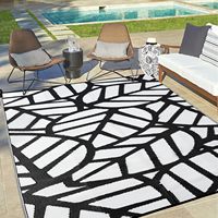 Tapis d'extérieur en PP tissé imperméable et durable avec design réversible antidérapant et lavable pour le camping, les voyages, les pique-niques, la prière et l'utilisation en patio