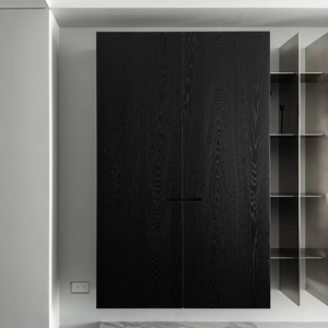 Meuble de rangement mural complet pour téléviseur, design moderne, combinaison intégrée personnalisée, mur de fond en bois MDF pour le salon