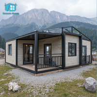 Maisons préfabriquées mobiles de luxe de haute qualité de 30 pieds et 40 pieds, extensibles, bureau temporaire, maisons conteneurs extensibles avec terrasse