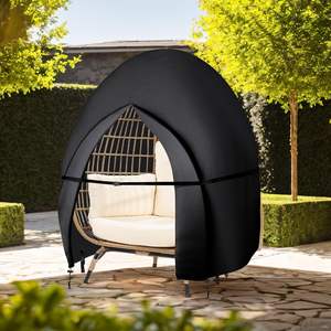 Heavy Duty 400D meubles d'extérieur <span class=keywords><strong>housse</strong></span> étanche <span class=keywords><strong>Protection</strong></span> contre la poussière de pluie pour chaise suspendue chaise balançoire housses de meubles - Product Image 2