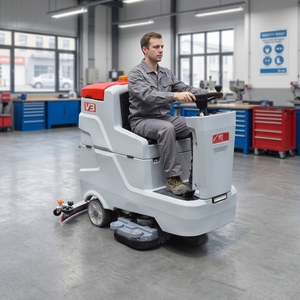 Nouvelle autolaveuse professionnelle autoportée V3 24V à batterie, double brosse, autopropulsée, grande capacité de réservoir - Product Image 1