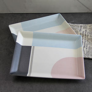 Plateau en plastique mélamine rectangle personnalisé en gros finition mate écologique et bon marché pour hôtels restaurants cafés bars - Product Image 2