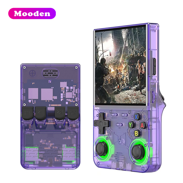 L R36 Ultra Handheld Game Console Wifi 64GB Linux  RGB Light Joystick Classic Retro Video Gaming Player R36S Consol