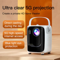 Mini projecteur Portable contrôle vocal HDR 2.4/5G WiFi BT4.0 iOS projecteurs de son surround à 360 degrés et équipements de présentation