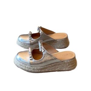 Sandales à plateforme mi-talon style rétro pour femme avec nœud supérieur en tissu extensible, empeigne en PU et semelle épaisse en caoutchouc pour le printemps, l'été et l'automne - Product Image 5