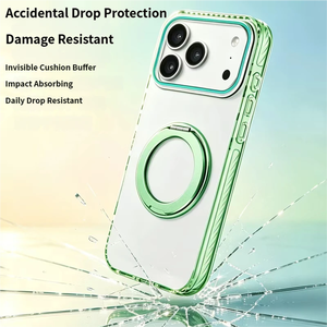Coque de téléphone transparente style Ins pour <span class=keywords><strong>iPhone</strong></span> 17 16 15 14 <span class=keywords><strong>Pro</strong></span>, coque rigide en acrylique avec logo personnalisé et protection airbag invisible - Product Image 2