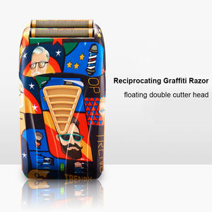 Nouveauté : Tondeuse à <span class=keywords><strong>cheveux</strong></span> électrique portable en acier inoxydable avec écran LCD, personnalité graffiti, USB, pour hommes, usage domestique - Product Image 3