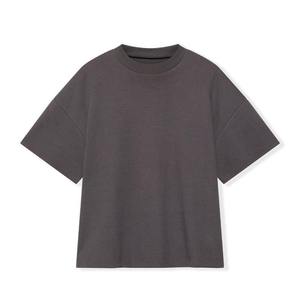 Camiseta de lujo 100% de algodón de gran tamaño Boxy Fit para hombre, estampado personalizado, deportivo, patrón sólido, punto suelto, esencial - Product Image 6