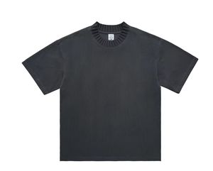 Tee T-shirt en coton lourd pour hommes et femmes de haute qualité basique haut surdimensionné printemps été décontracté t-shirt en gros - Product Image 6