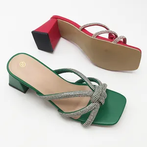 Factory custom sexy ladies women heels 2023 with rhinestones footwear ladies high heels shoes free shipping
