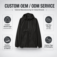 Ensemble de veste bomber décontractée en jean noir personnalisé pour homme, enduite, teinte unie, printemps, polyester, imperméable et coupe-vent