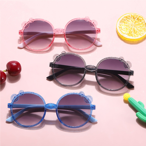 2023 Children Round Transparent <strong>Frame</strong> Sunglass <strong>Baby</strong> Girl Retro UV400 Cute Sunglasses for Kids - Product Image 1