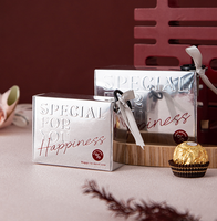 Individuelle Hochzeits-Geschenkbox, Luxuriöse Kleine Süßigkeiten- und Schokoladenbox mit Band, Leere Faltbare Papierbox für Hochzeits-Souvenirs