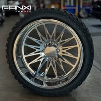 Jantes forgées FANXI 24x14 8x6.5 à finition polie pour Dodge 26x14 6 trous 6x135 pour Ford F150 24x14 pour Chevy 6x139.7