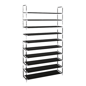 Metal Frame 10-tier <b>Shoe</b> Rack Space-Saving <b>Shoe</b> Storage Organizer Non-Woven Fabric Stackable <b>Shoe</b> Shelf - Product Image 1