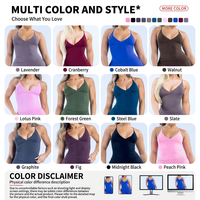 Débardeur de yoga OEM sans couture en Spandex/Nylon pour femme – Extensible, séchage rapide, respirant, couleur unie, pour le sport, la course en extérieur et le fitness (ODM)