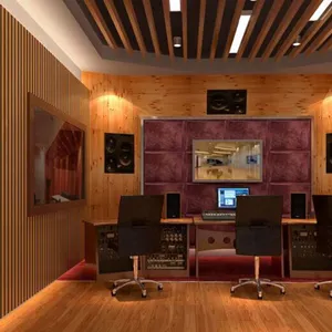 Pannello fonoassorbente all'ingrosso per pannelli acustici scanalati in legno per sala di registrazione musicale