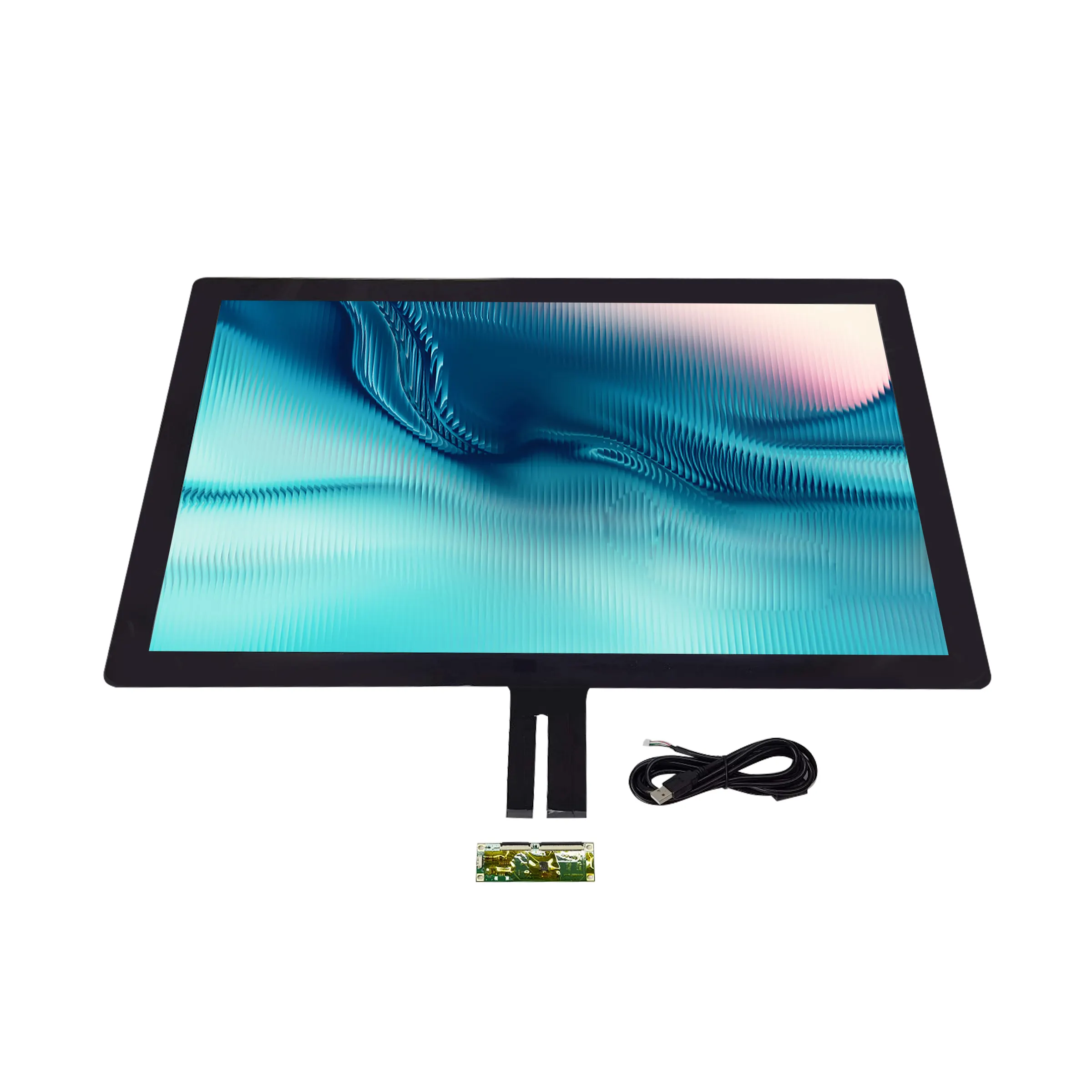 32-Inch Black Touchscreen PCAP Capacitive Touch Screen Overlay for Business with USB Interface