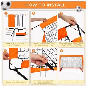 But de football pour enfants, portable, pliable, filet d'entraînement mobile pour les matchs de football en intérieur et en extérieur pour les tout-petits - Product Image 4