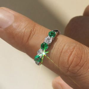 Anello dal design a cinque stelle, stile semplice, per donna - Product Image 3