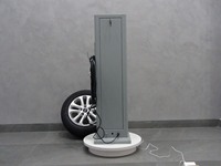 Vertical Commercial Tire Inflator Corded Electric Car & Bicycle Tire Air Pump Metal LCD Display Dual Cylinder