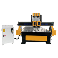 Machine de découpe et de gravure CNC multi-têtes haute performance 2000 2500 à grande vitesse pour le bois avec table à vide