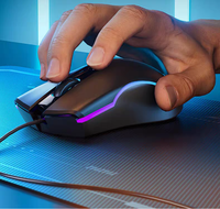 Vente en Gros : Souris Gamer Filaire HP M200 1600 DPI Optique USB Ergonomique de Bureau 4D pour Ordinateur Mac Portable Windows (Noire)