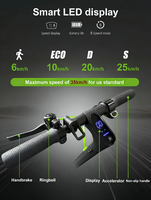 E9MAX Scooter Eléctrico Plegable de 2 Ruedas, Fabricado en China, para Adultos, Ligero, Inteligente, Unisex, con Motor Potente
