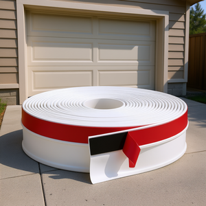 Bande d'étanchéité pour porte de garage, 34 pieds, pour le dessus et les côtés, en polymère imperméable, pour portes de garage - Product Image 2