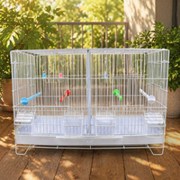 Cage à oiseaux en métal d'intérieur à bas prix, cloison pour canaris, cage à oiseaux en acier pour l'alimentation des animaux de compagnie