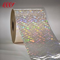 Film holographique transparent très demandé pour lamination de boîtes de luxe, estampage à chaud, rouleaux de feuille d'estampage à chaud, feuille d'estampage à chaud argentée