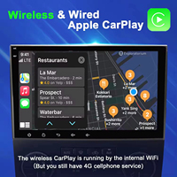 Autoradio universel portable 10,1 pouces Android 10 avec écran tactile GPS, Android Auto, CarPlay, processeur quadricœur, 4G/WiFi, montage sur tableau de bord
