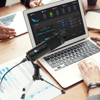 Microphone de bureau USB filaire en métal cardioïde professionnel pour diffusion en direct YouTube musique ordinateur podcasting