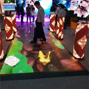 Interactive projection piano music games floor dynamic digital art system LED floor display screen for creative design