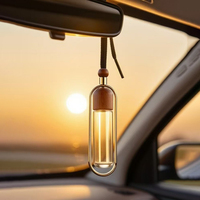Diffuseur d'huiles essentielles pour voiture, flacon en verre vide, diffuseur d'huiles essentielles en verre transparent, parfum d'aromathérapie, pendentif en verre