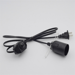 Portalámparas Vintage <span class=keywords><strong>E14</strong></span> tipo UE, enchufe de lámpara de sal del Himalaya, atenuador de energía eléctrica, interruptor de cable de encendido y apagado con Cable de 1,2 M - Product Image 1
