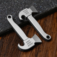 TGZUO Exquisite Titanium Crowbar, outil multi-usage portable EDC pour l'extérieur, pour ouvrir les colis