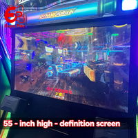 Simulateur de course commercial d'intérieur à monnayeur, double siège, jeu dynamique à mouvement somatosensoriel avec accepteur de billets