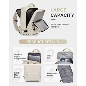 Échantillon Gratuit Sac à Main Bagage Cabine Sac à Dos de Voyage Imperméable Bagage Sous Siège Sac de Voyage Avion Sac de Week-end Sac de Randonnée - Product Image 4