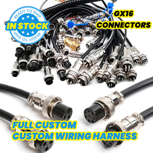 Gx16 8 pin không thấm nước hàng không cắm ổ cắm kết nối Đánh giá hiện tại cho cáp dây thiếc Brass liên hệ với Bộ chuyển đổi nhựa - Product Image 4