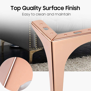 Moderne Industrielle Möbelbeine aus Edelstahl in Roségold, 10-40 Zoll, für Schränke, Sofas, Betten und Wohnzimmertische - Product Image 2