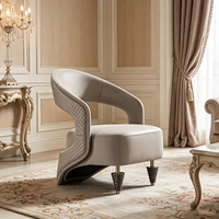 Fauteuil de luxe importé à dossier haut, design unique, chaises de salle à manger de luxe avec structure en acier inoxydable, chaise de restaurant, chaise de salon