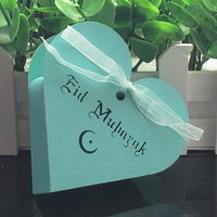 Coeur Design Eid Mubarak Boîte De Bonbons Boîte De Faveur Papier DIY Coffrets Cadeaux Heureux Islamique Musulman al-Fitr Eid Ramadan Décor Articles De Fête