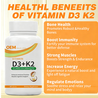 Capsules de Vitamine D3 et K2 Végétaliennes à Succès : Complément pour des Os Sains et Forts, avec Calcium et Magnésium