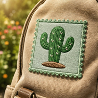 Patchs brodés thermocollants SWEET DREAMS avec bordure découpée, motifs Lune, Étoile, Cactus, Cerises, personnalisables