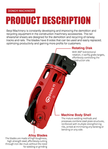 Phá hủy đường sắt theo dõi thủy lực đường sắt cắt - Product Image 2